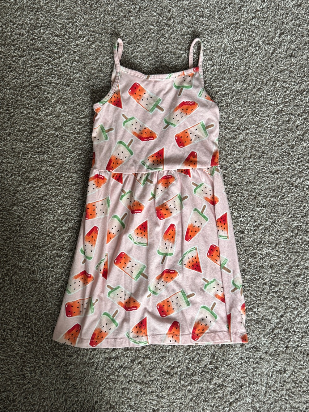 Carter's Pink Watermelon & Popsicle Print Spaghetti-Strap Dress